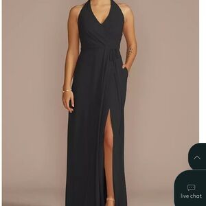 Black Chiffon Bridesmaid Dress